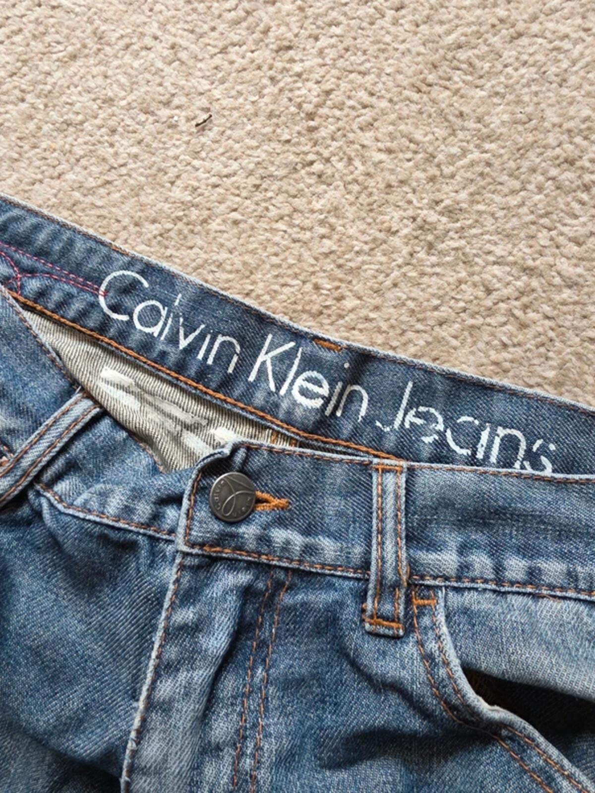 Vintage Y2K Calvin Klein High Rise Baggy Jeans UK Size 12/14