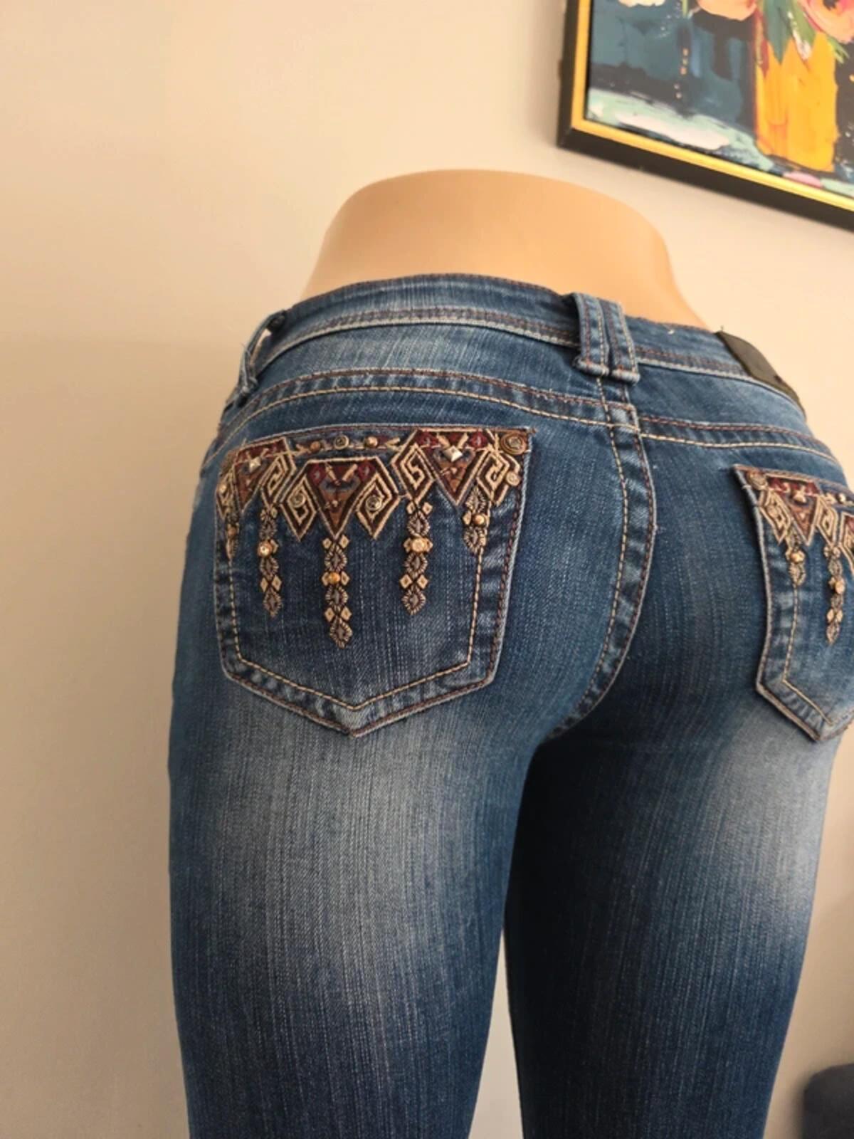 Grace in LA Ultra Low Rise Bootcut Vintage Y2K Jeans UK Size 4/6