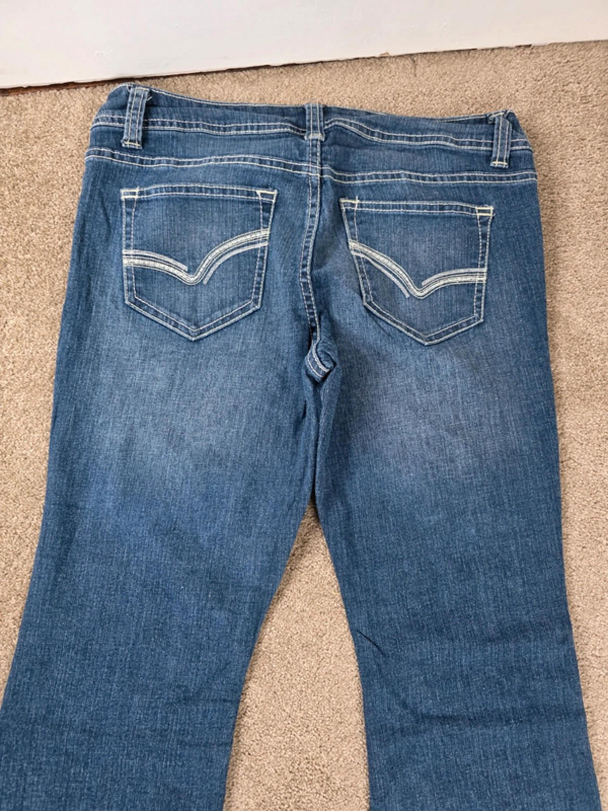 Vintage Y2K No Boundaries Low Rise Flared Jeans UK Size 12