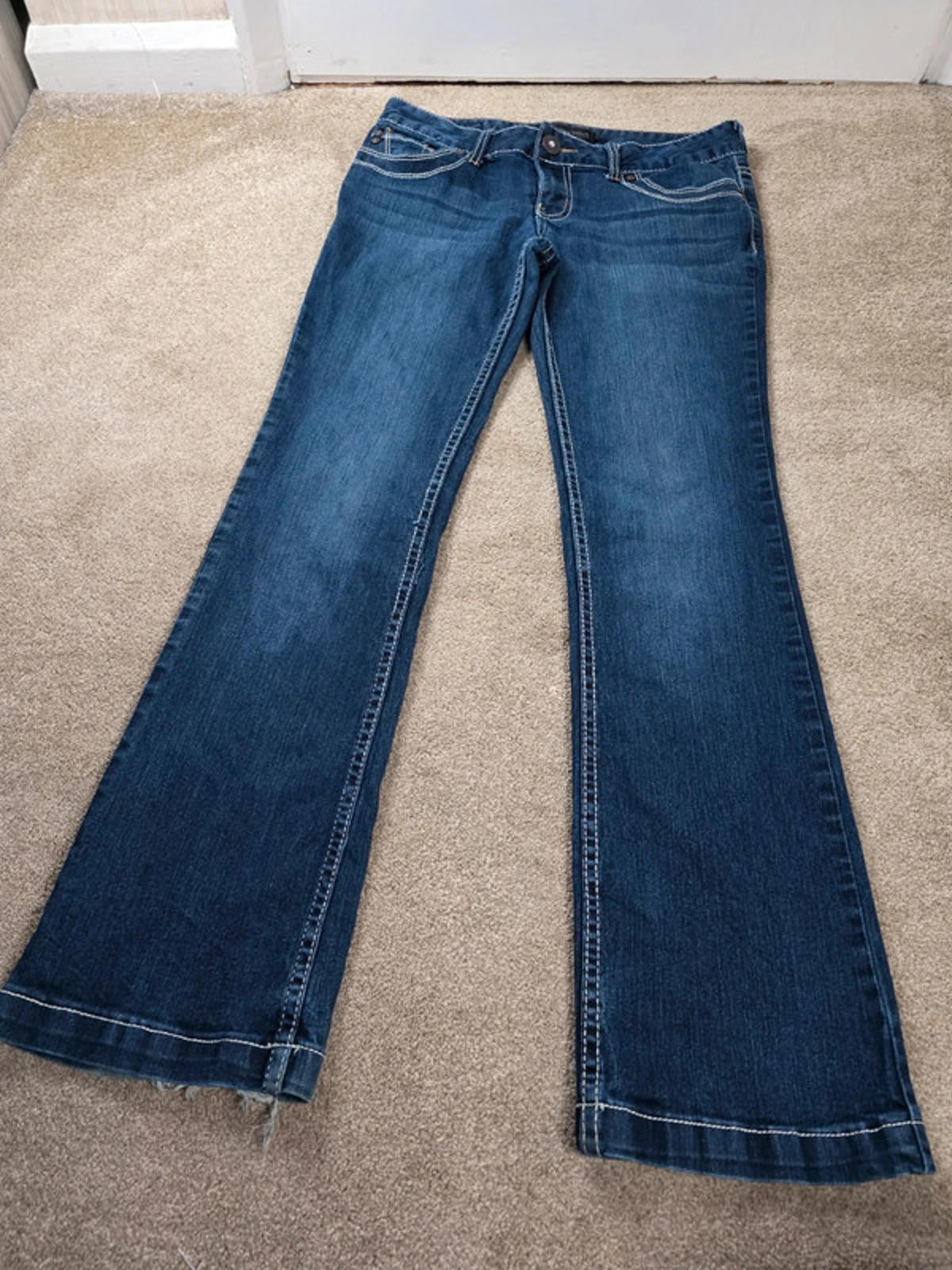 Vintage Y2K Twentyone Black Low Rise Bootcut Jeans UK Size 12