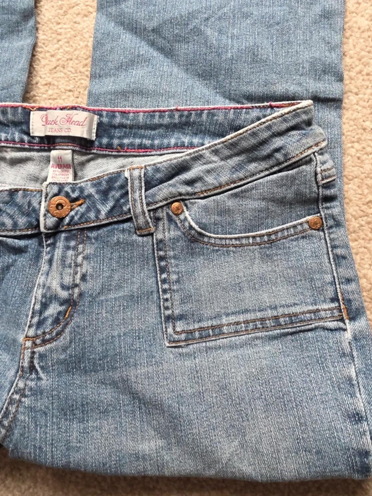 Vintage Y2K Duck Head Low Rise Bootcut Jeans UK Size 12