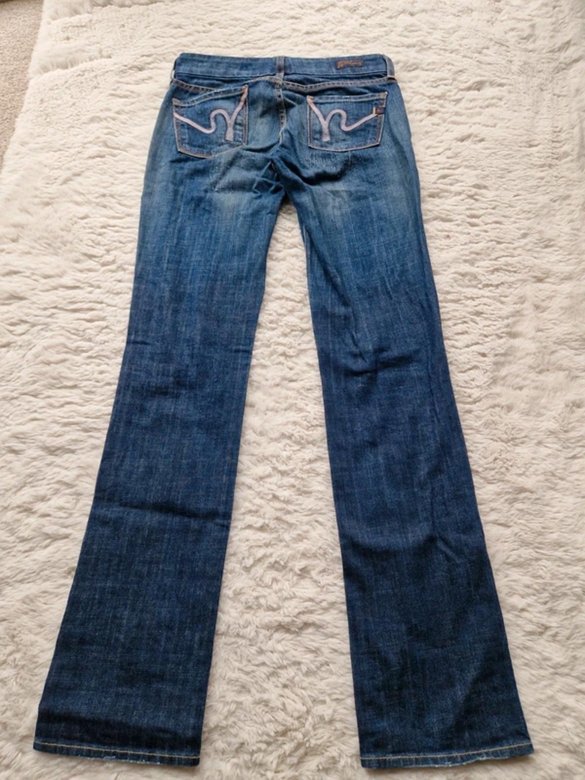 Y2K "Citizens of Humanity" Ultra Low Rise Bootcut Indie Grunge Festival Denim UK 8 Tall