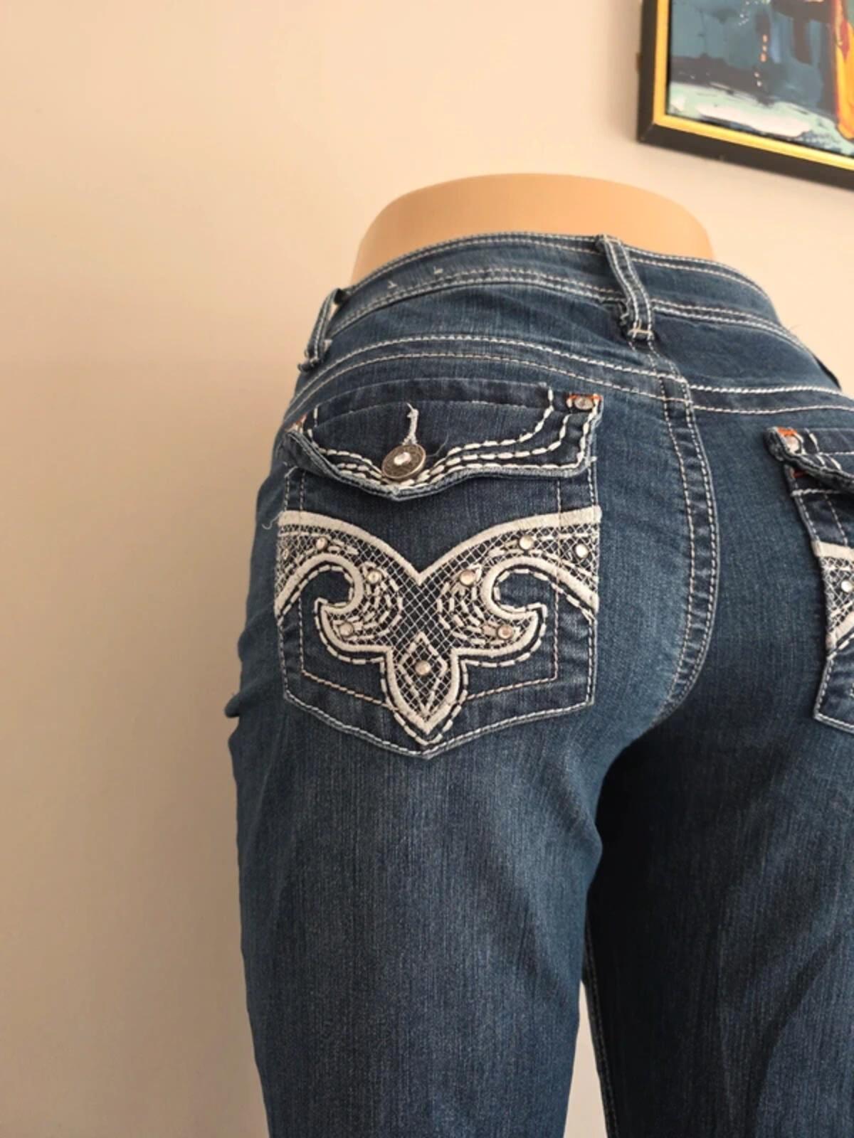 Natural Reflections Mid Rise Bootcut Vintage Y2K Jeans UK Size 12
