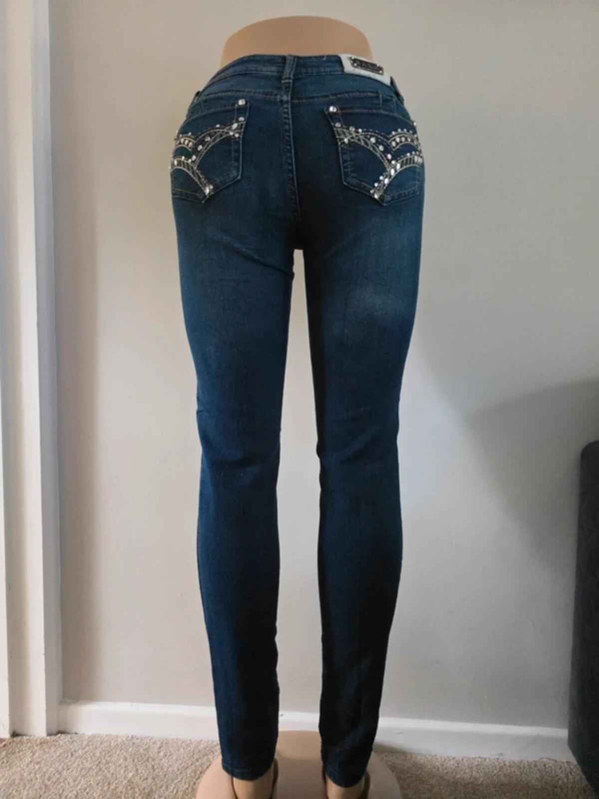Saza Low Rise Skinny Vintage Y2K Jeans UK Size 6