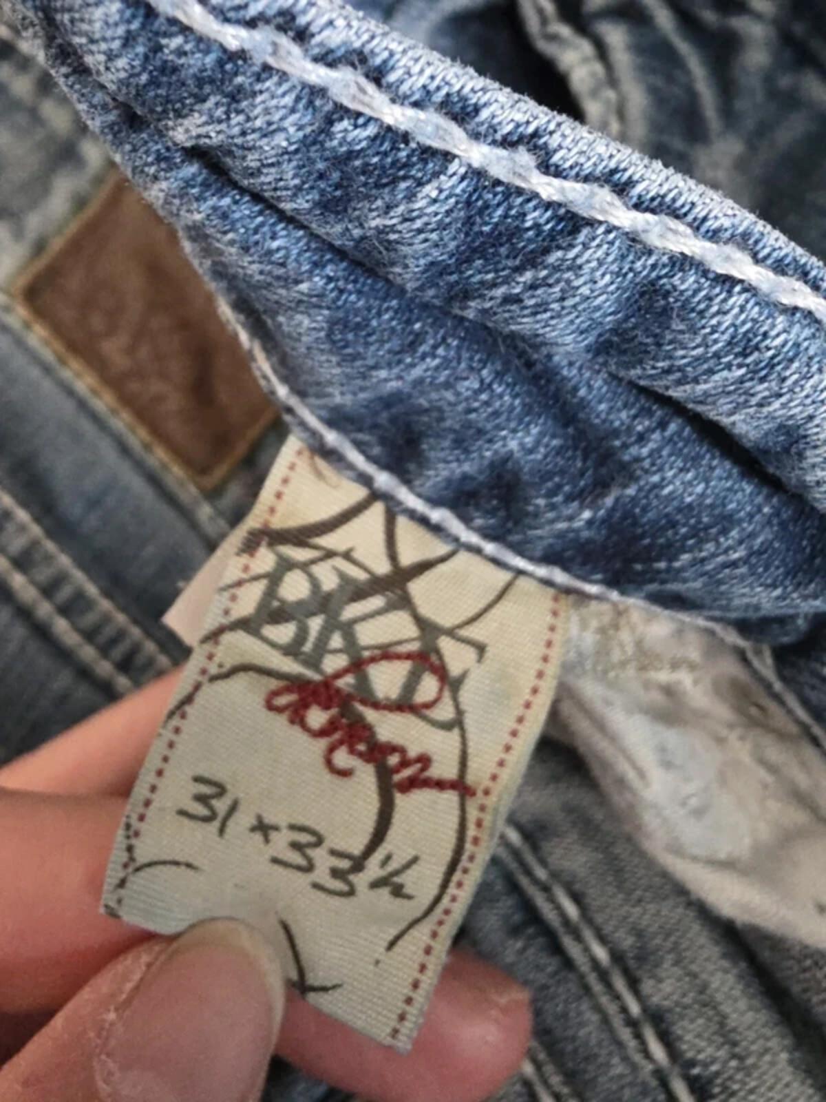 BKE Mid Rise Distressed Bootcut Vintage Y2K Jeans UK Size 10/12 Petite