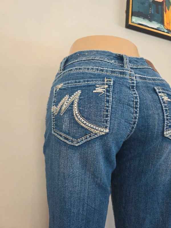 Maurices Mid Rise Loose Bootcut Vintage Y2K Jeans UK Size 8/10