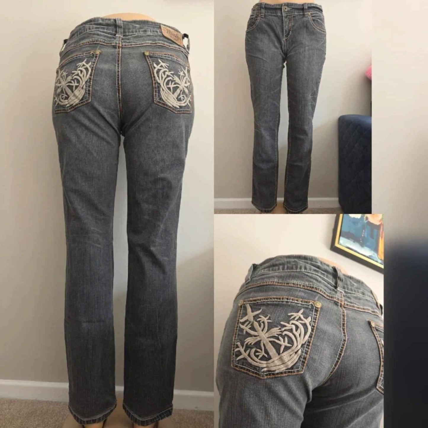 Mioko Vintage Y2K Mid Rise Slim Jeans UK Size 14