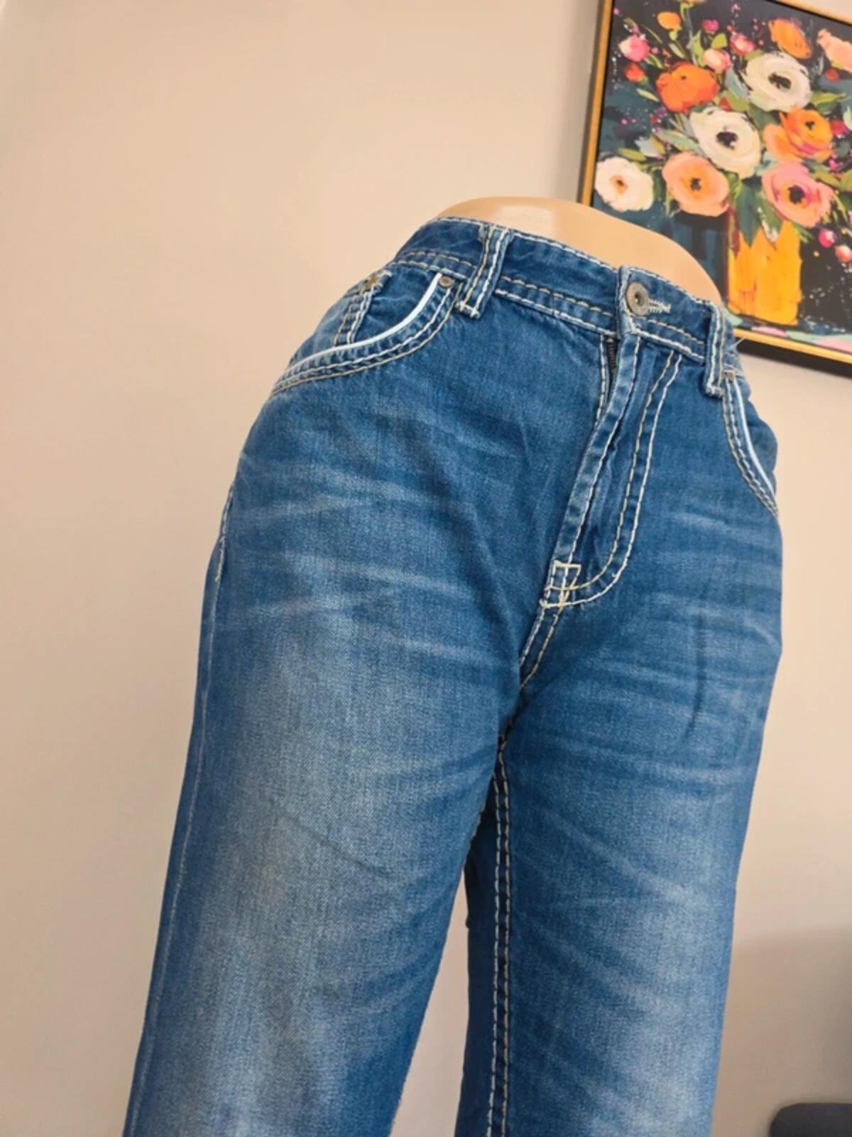 Denim 1982 Vintage Y2K High Rise Straight Leg Jeans UK Size 14 Petite