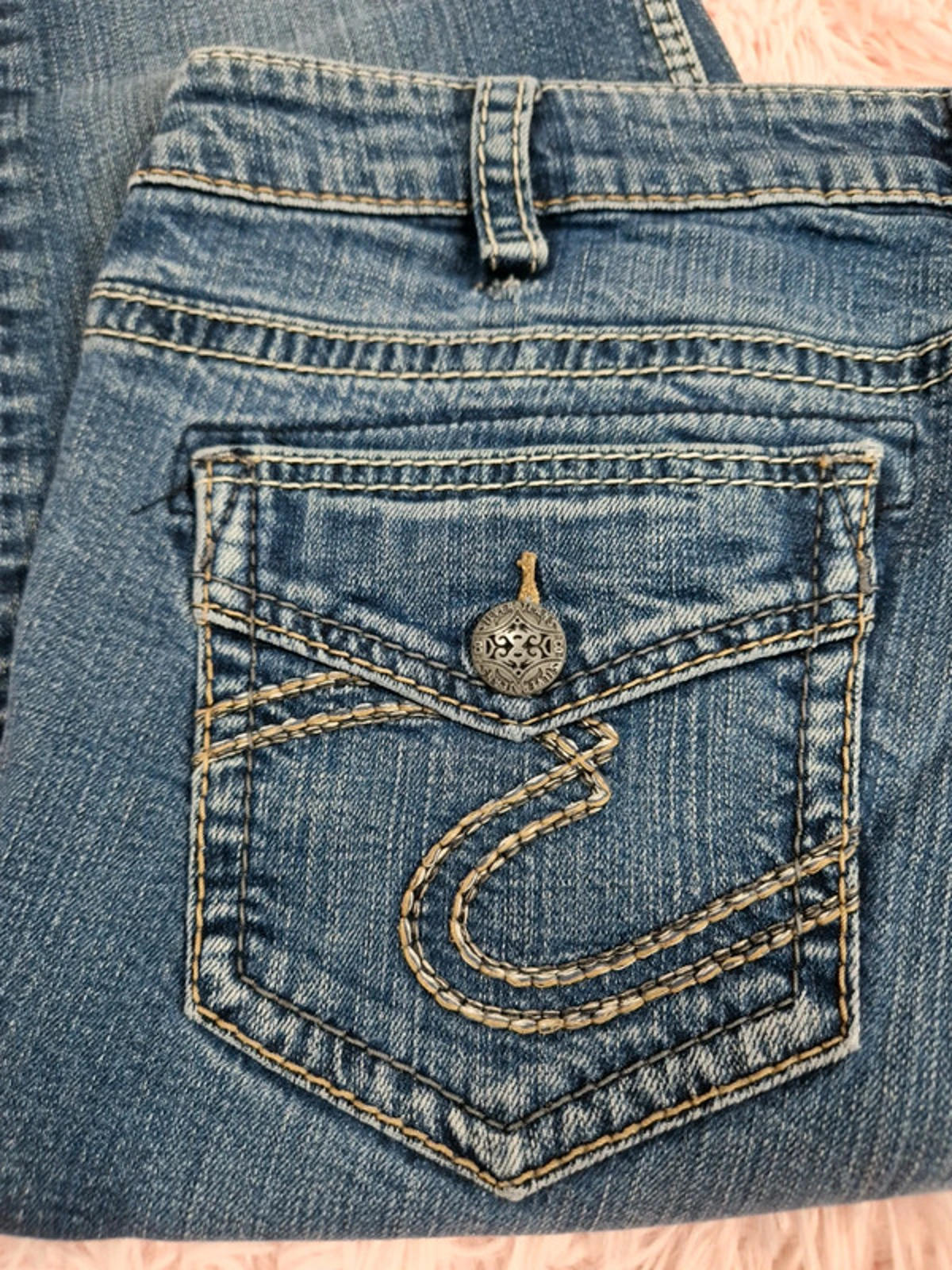 Vintage Y2K Classic Stretch Mid Rise Straight Jeans UK size 14 Petite