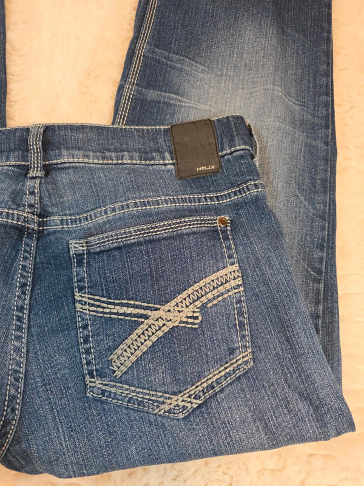 Vintage Y2K Helix Mid Rise Loose Straight Jeans UK Size 12