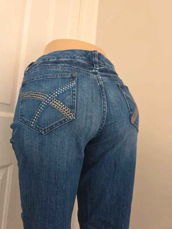 ANA Modern Fit Mid Rise Loose Straight Vintage Y2K Jeans UK Size 14 Tall