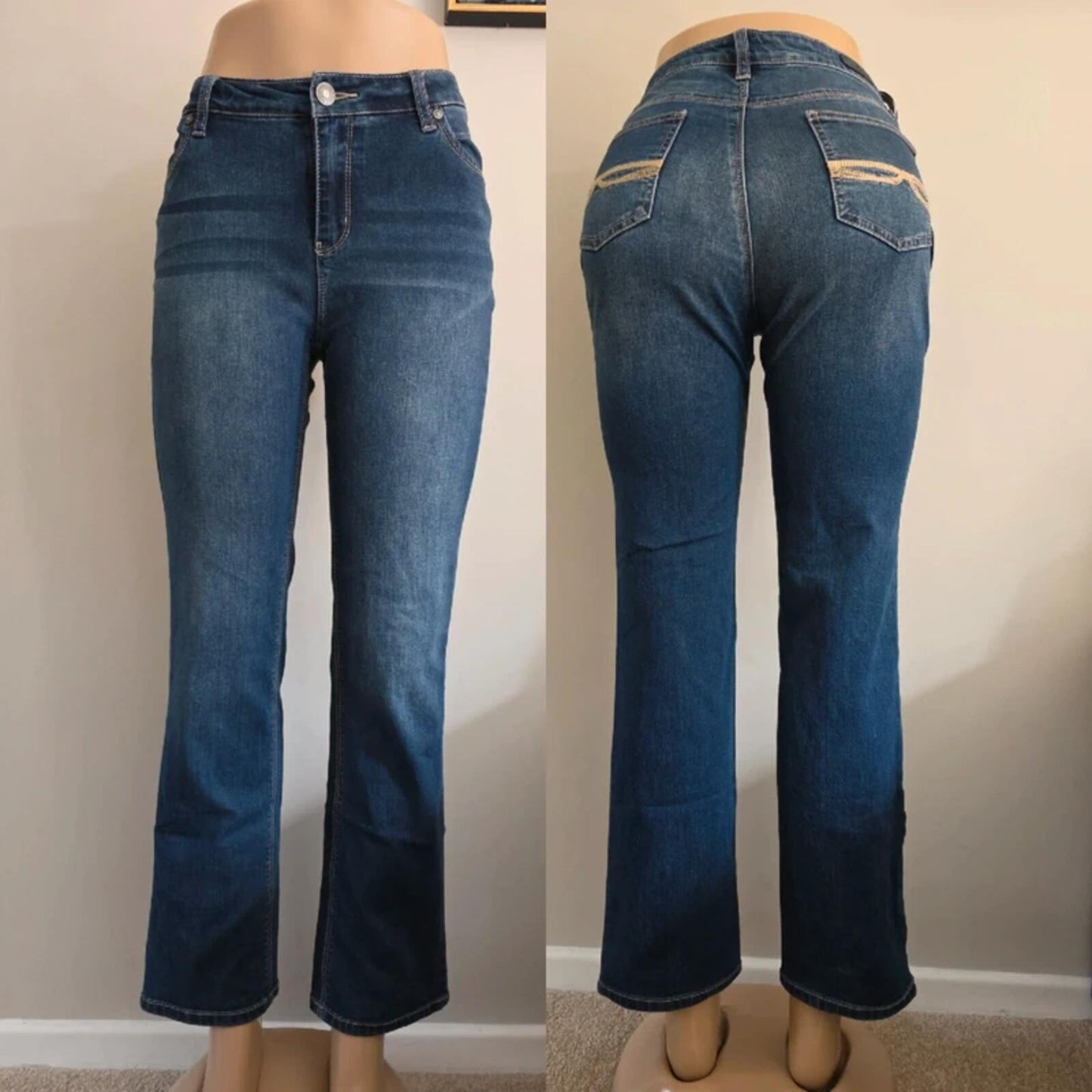 Buffalo David Bitton Vintage Y2K Mid Rise Straight Jeans UK Size 10