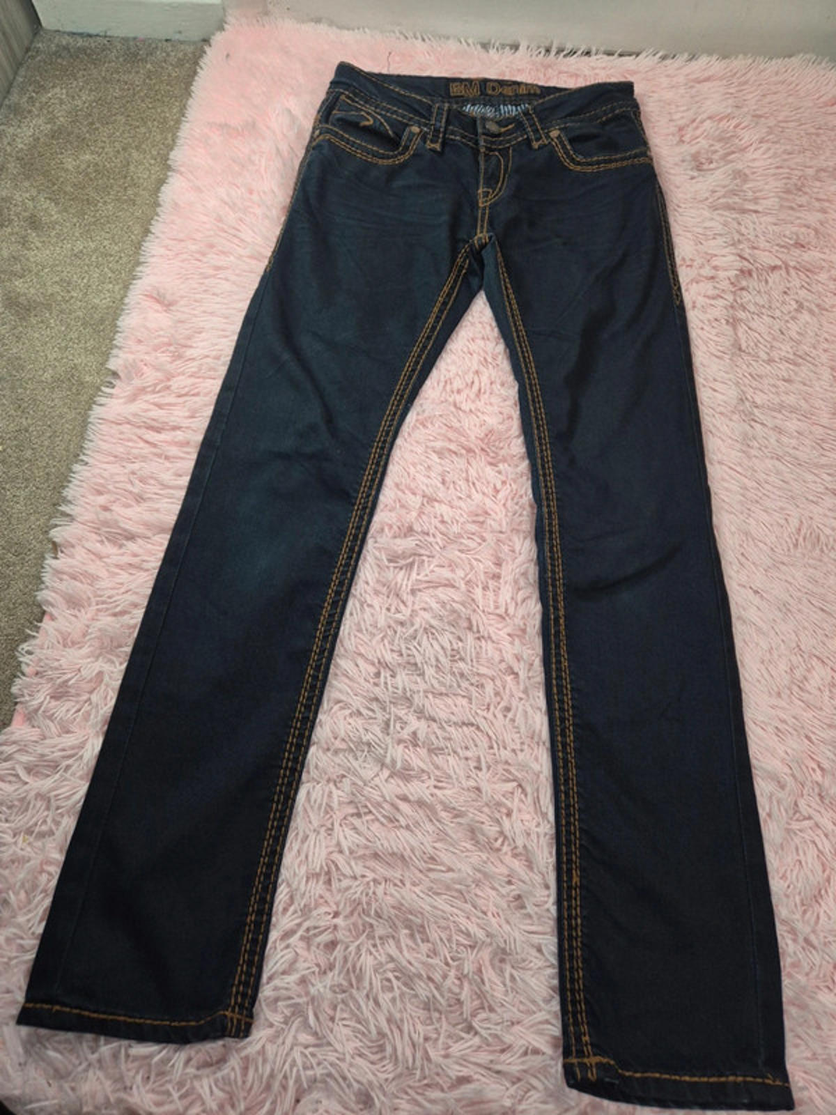 Vintage Y2K Blue Monkey BM Denim Mid Rise Straight Leg Jeans UK size 10