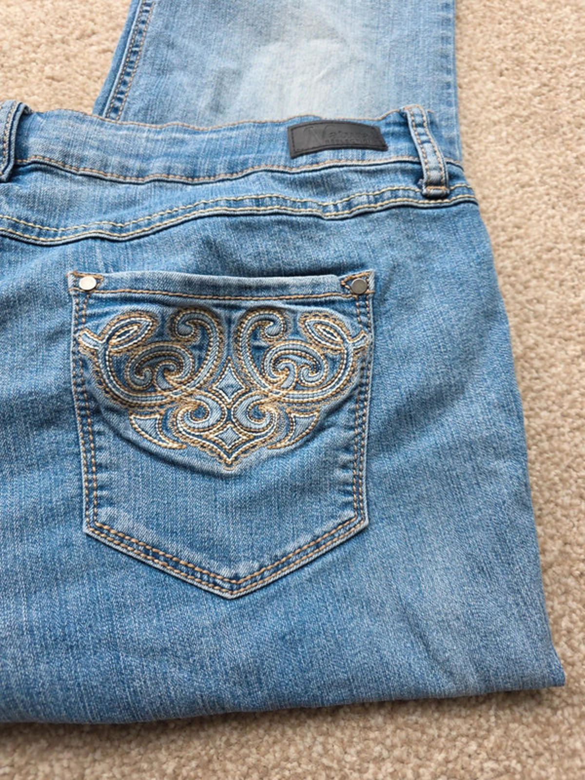 Vintage Y2K Natural Reflections Jeans Mid Rise Flare size 18