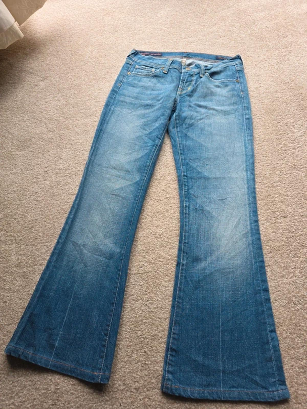 Vintage Y2K Citizens of Humanity Low Rise Flared Jeans UK Size 8 Petite