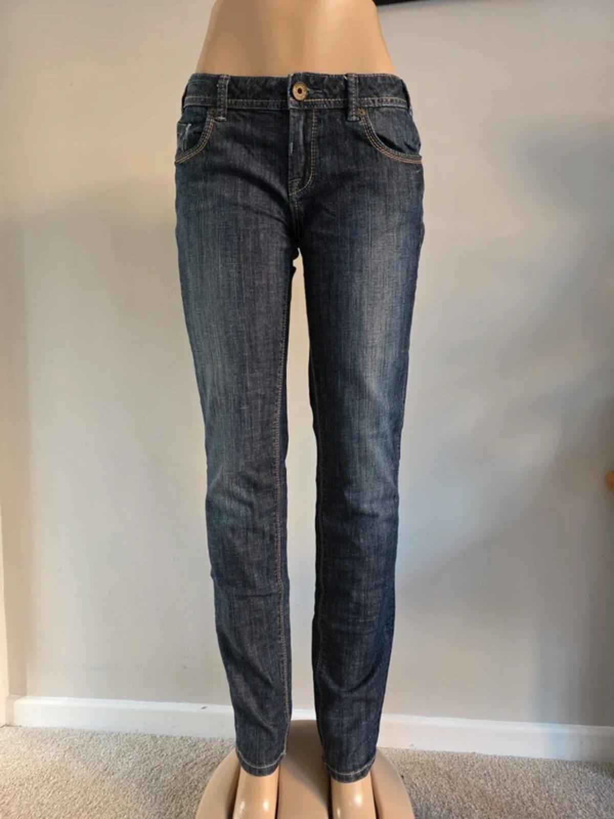 Mek Denim Low Rise Skinny Jeans UK Size 8/10 Tall