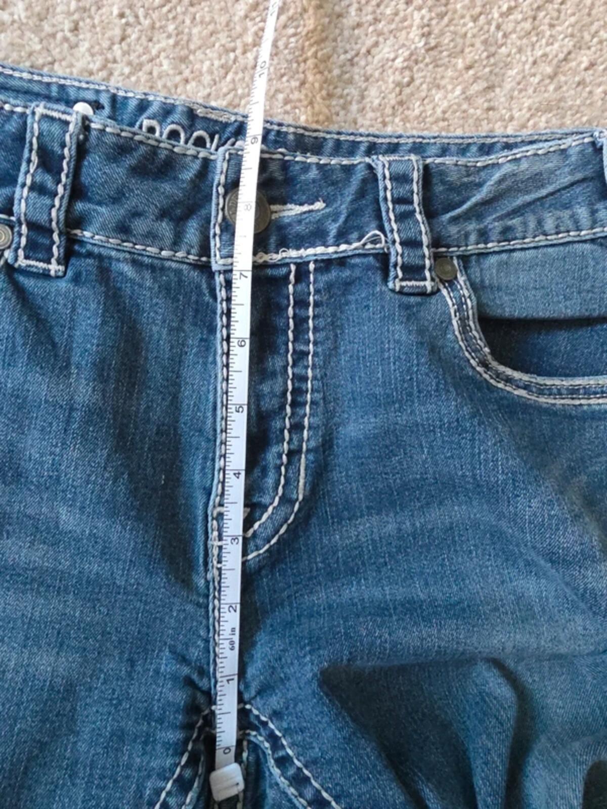 Rock & Roll Mid Rise Baby Bootcut Vintage Y2K Jeans UK Size 8 Tall