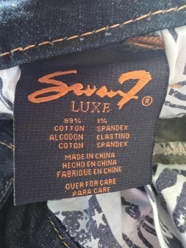 Seven7 Luxe Mid Rise Straight Vintage Y2K Jeans UK Size 18 Petite