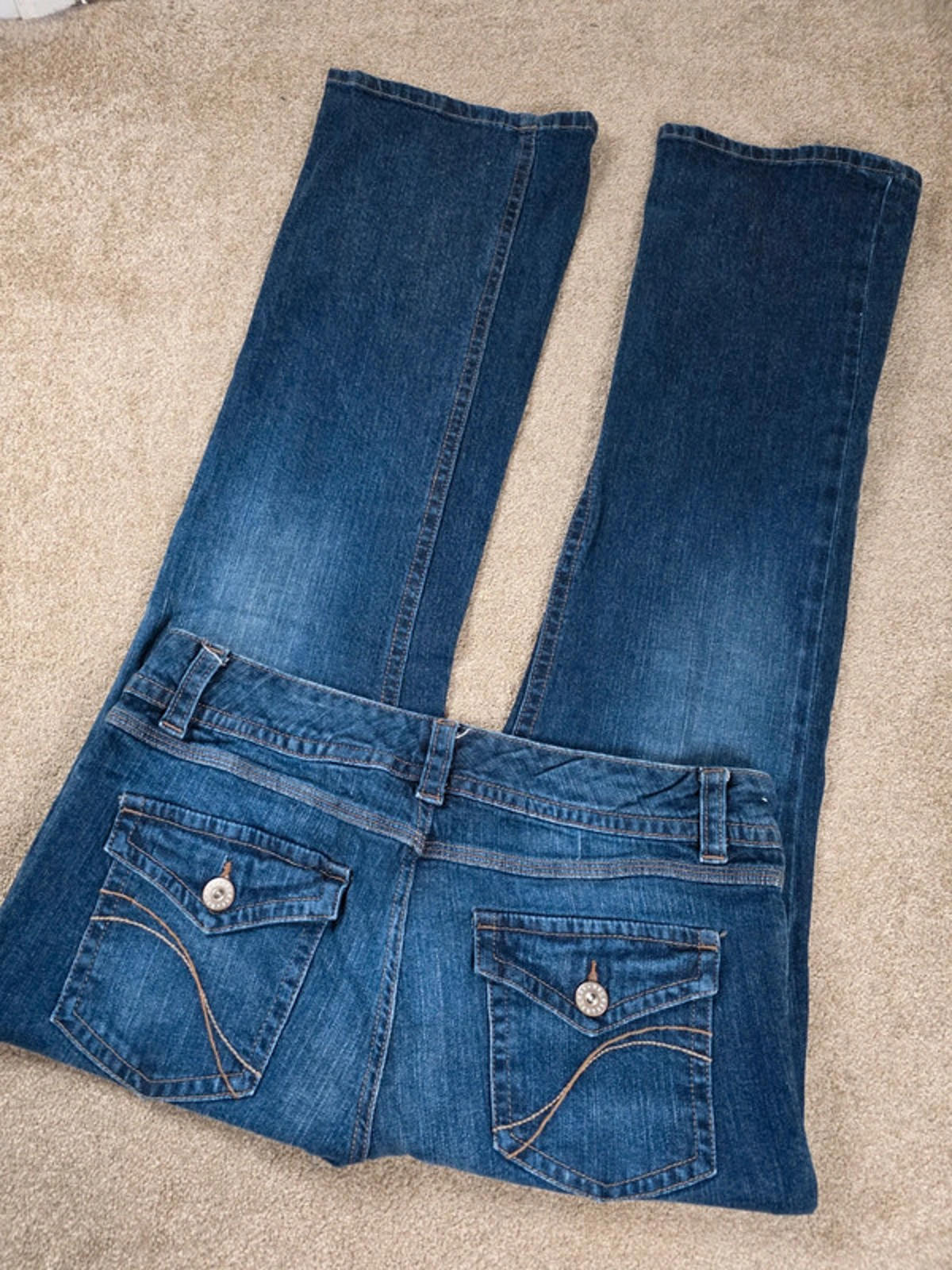 Vintage Y2K Axcess Stretch Mid Rise Bootcut Jeans UK Size 14