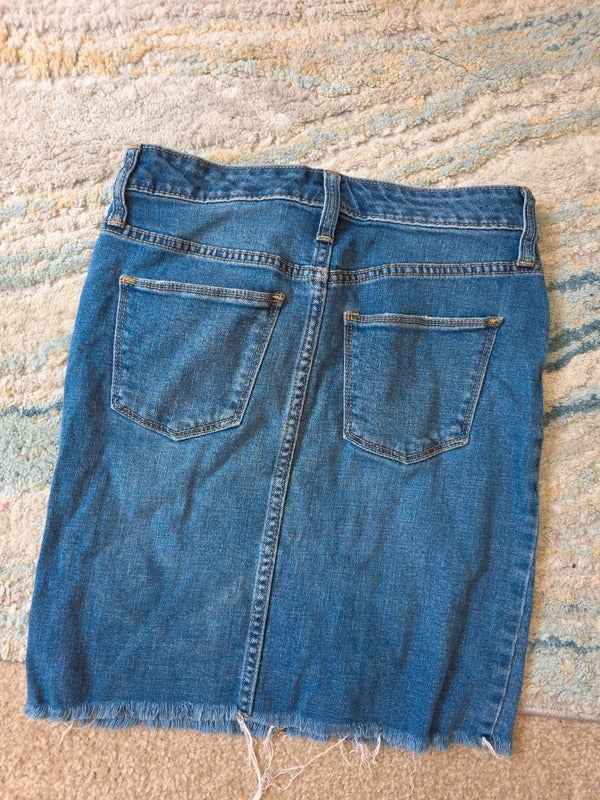 Universal Thread Denim Midi Skirt UK Size 6