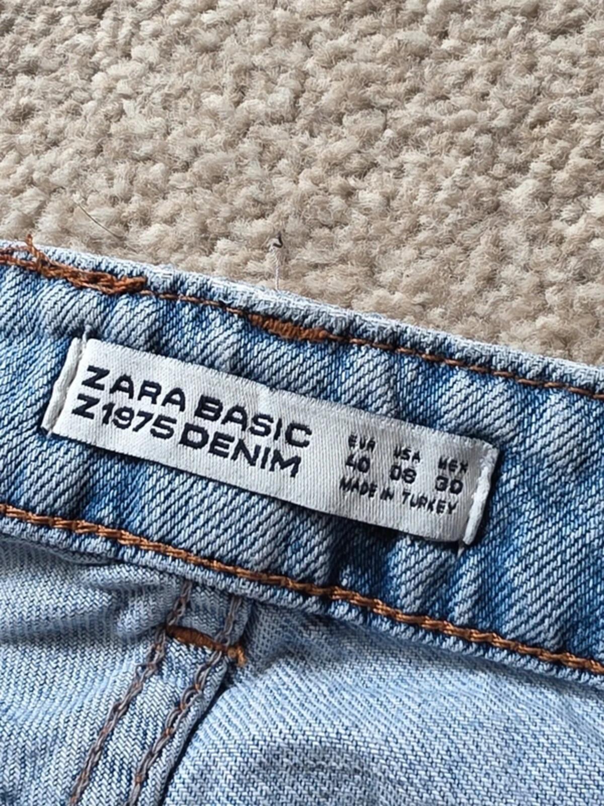 Vintage Y2K Zara Basic Straight Leg Jeans Mid/Low Rise UK Size 12 Petite