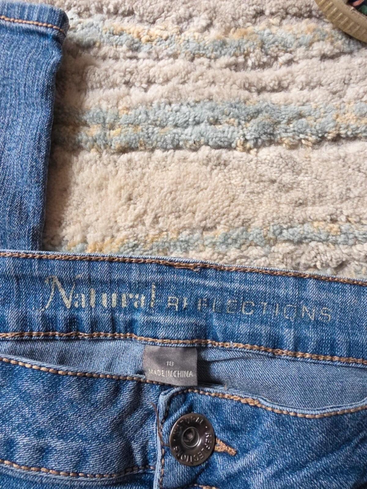 Natural Reflections Vintage Y2K Mid Rise Straight Jeans UK Size 18 Petite