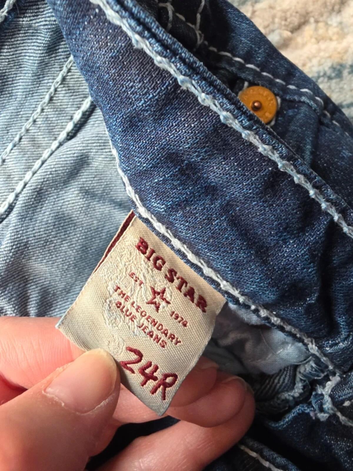 Big Star Vintage Y2K Ultra Low Rise Bootcut Jeans UK Size 4