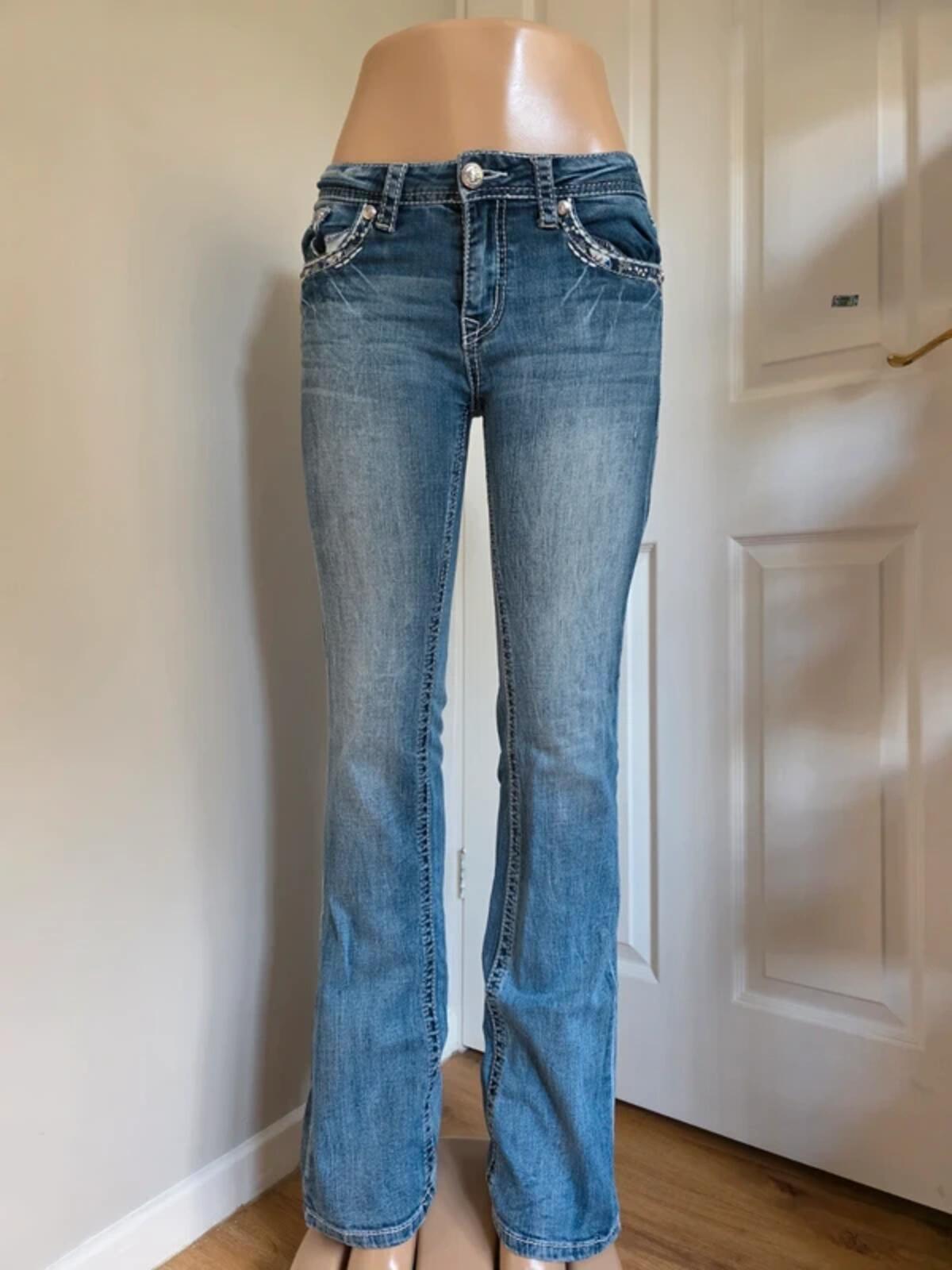 Grace in LA Mid Rise Bootcut Vintage Y2K Jeans UK Size 8 Tall