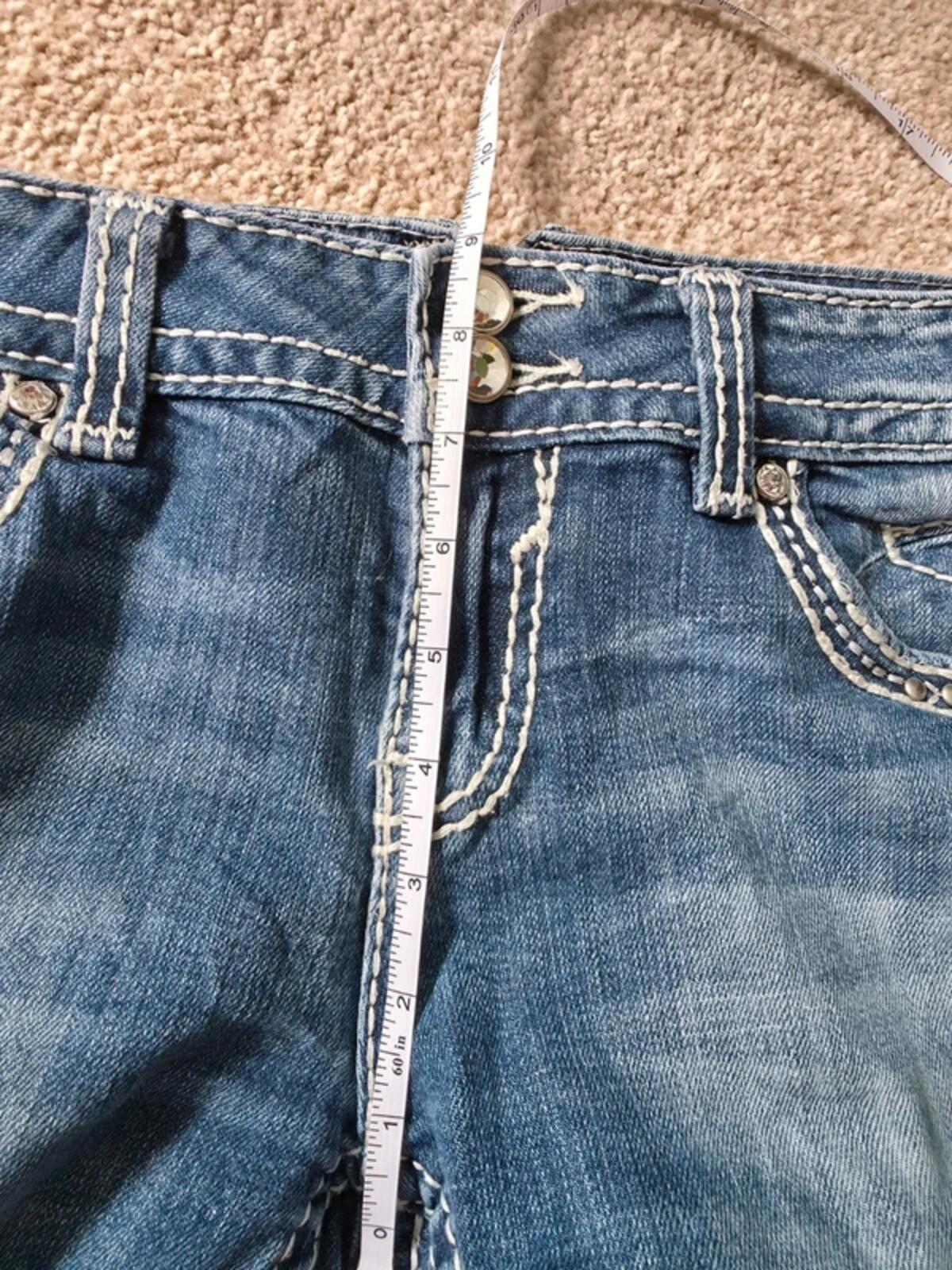 Vigoss Mid Rise Bling Bootcut Jeans UK Size 14 Tall