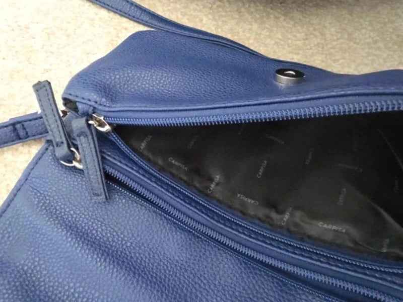 Carpisa Blue Crossbody Wallet Bag Purse