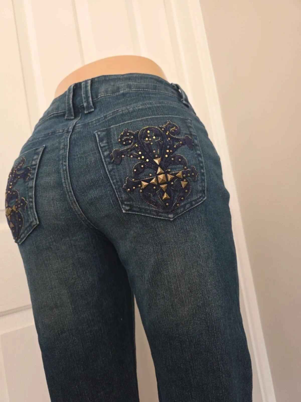 Style & Co Mid Rise Straight Vintage Y2K Jeans UK Size 10 Petite
