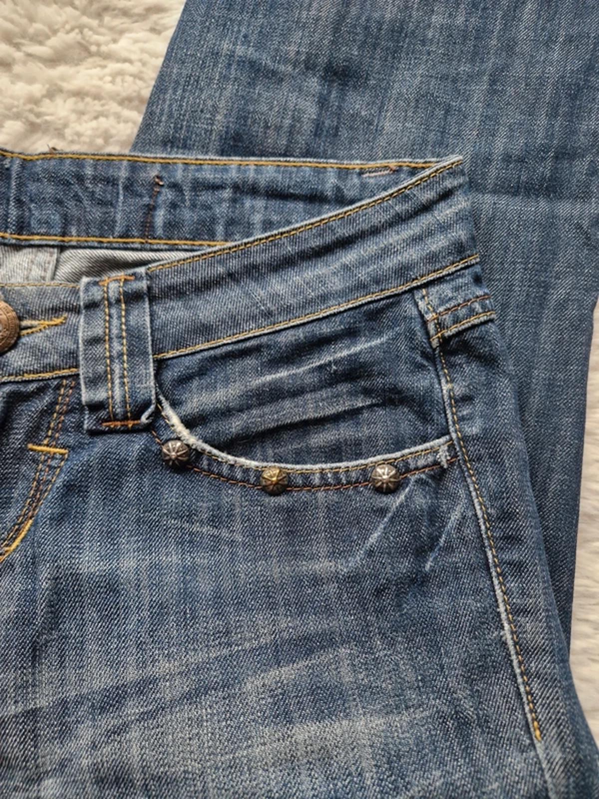 Y2K "Dolce & Gabbana" Party Night Low Rise Bootcut Tall Indie Grunge Festival Denim UK 10 Tall