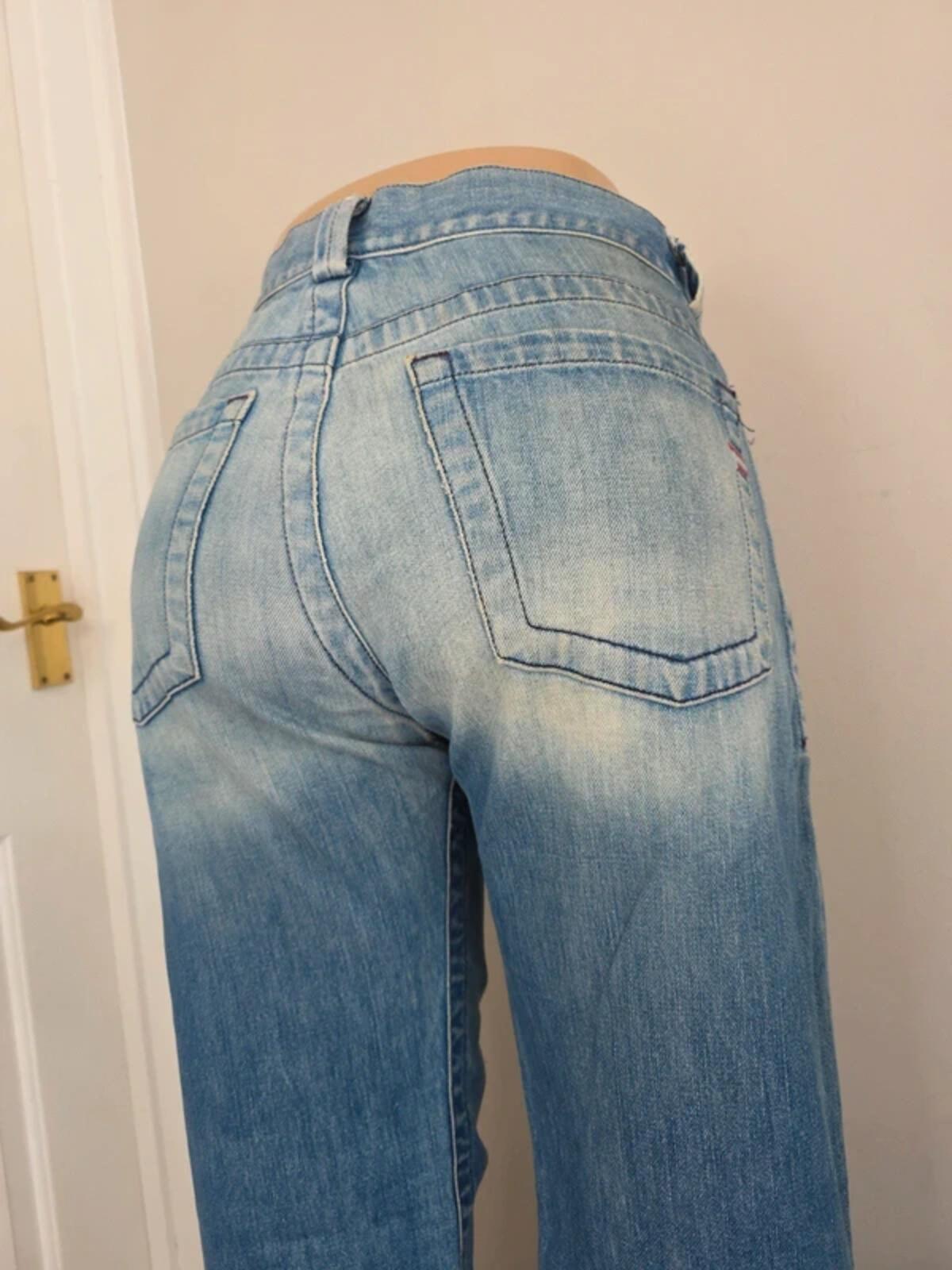 Diesel High Rise Wide Leg Vintage Y2K Jeans UK Size 12/14 Tall