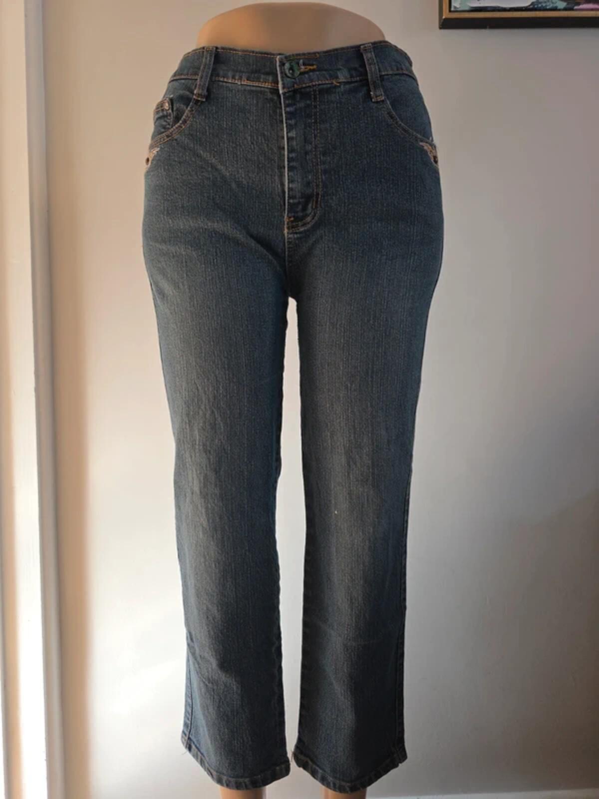 Bawei High Rise Straight Vintage Y2K Jeans UK Size 14 Petite