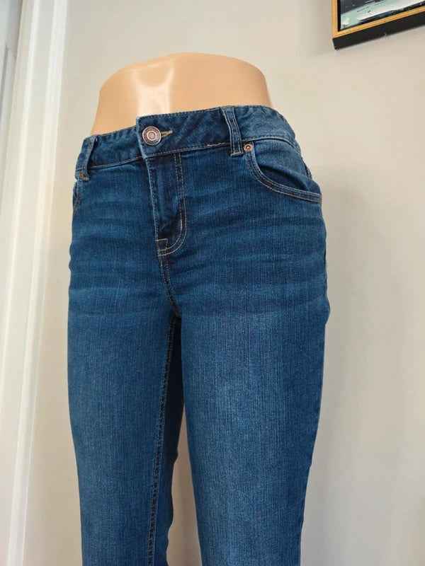 M by Maurices Petite Mid Rise Flared Vintage Y2K Jeans UK Size 8