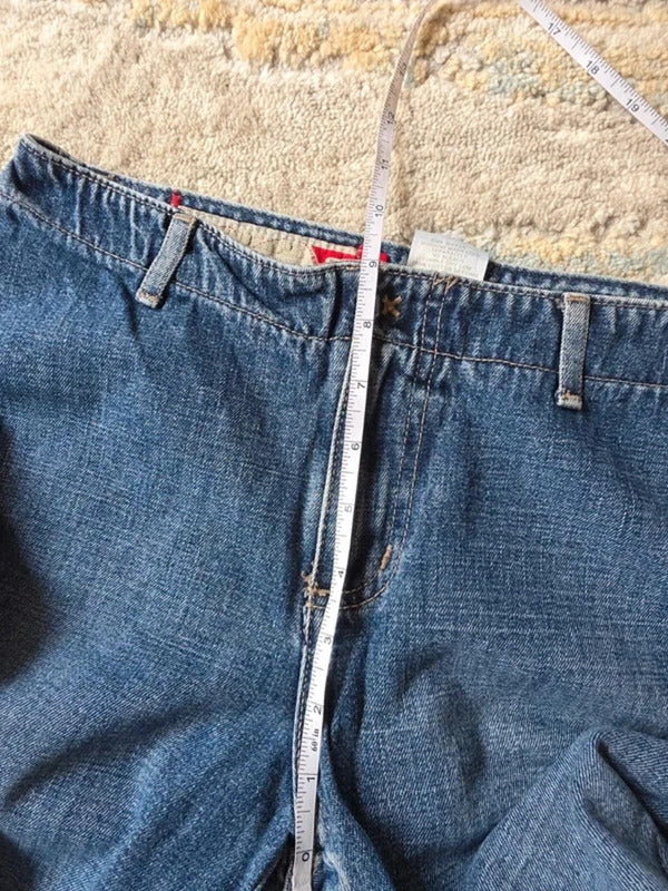 Guess Mid Rise Flared Vintage Y2K Jeans UK Size 6/8 Tall