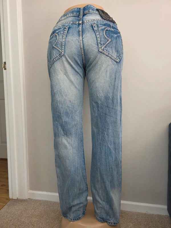 Warren Webber Mid Rise Straight Leg Tall Jeans UK Size 12/14