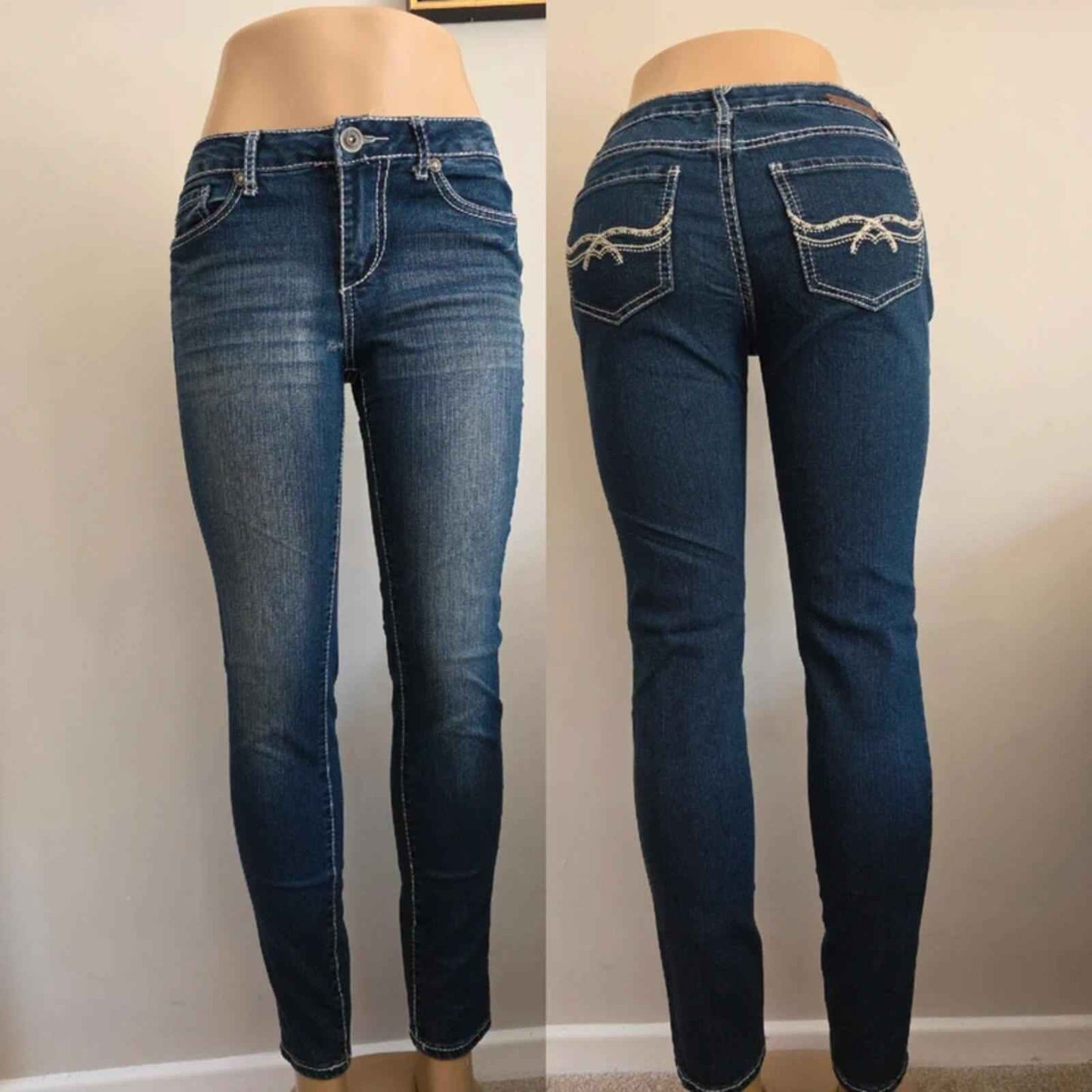 Myth of Jade Mid Rise Skinny Vintage Y2K Jeans UK Size 10