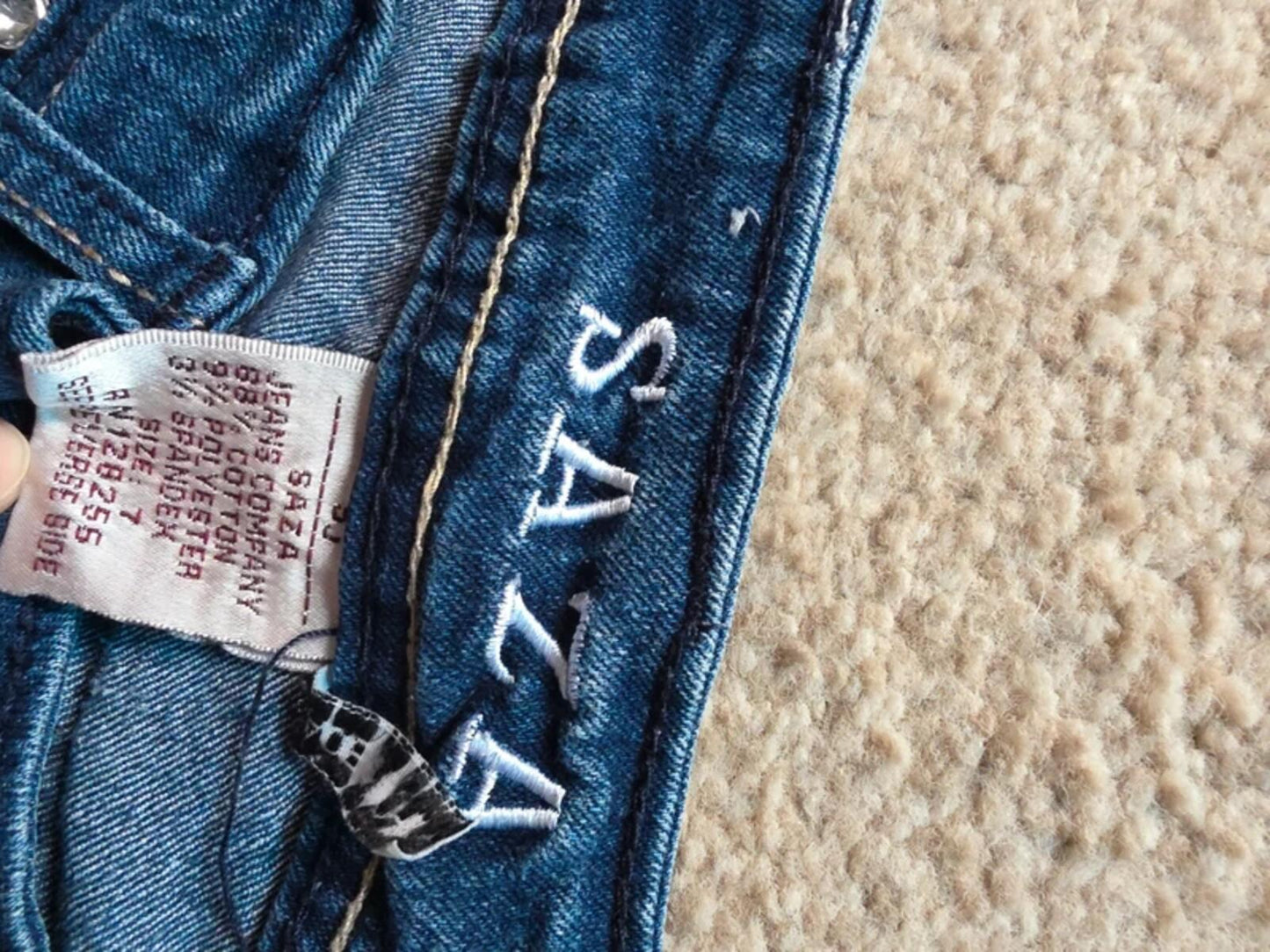 Saza Low Rise Skinny Vintage Y2K Jeans UK Size 6