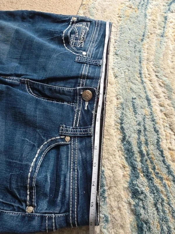 Love Indigo Mid Rise Bootcut Vintage Y2K Jeans UK Size 12