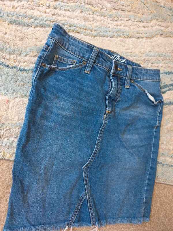 Universal Thread Denim Midi Skirt UK Size 6