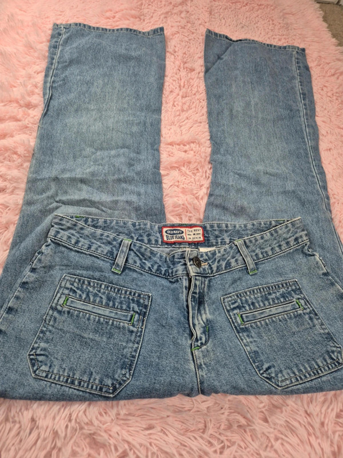 Vintage Y2K Old Navy Mid Rise Bootcut Jeans UK Size 12