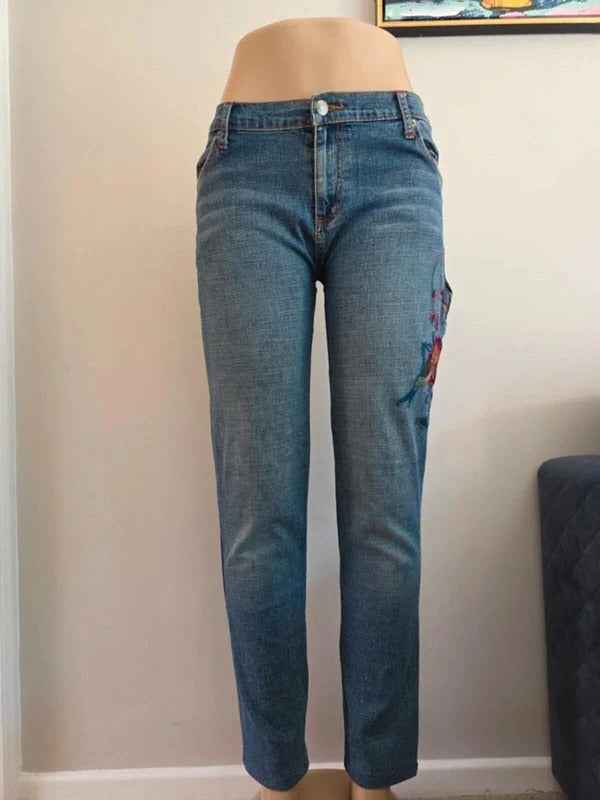 X-Mail Petite Mid Rise Slim Vintage Y2K Jeans UK Size 8