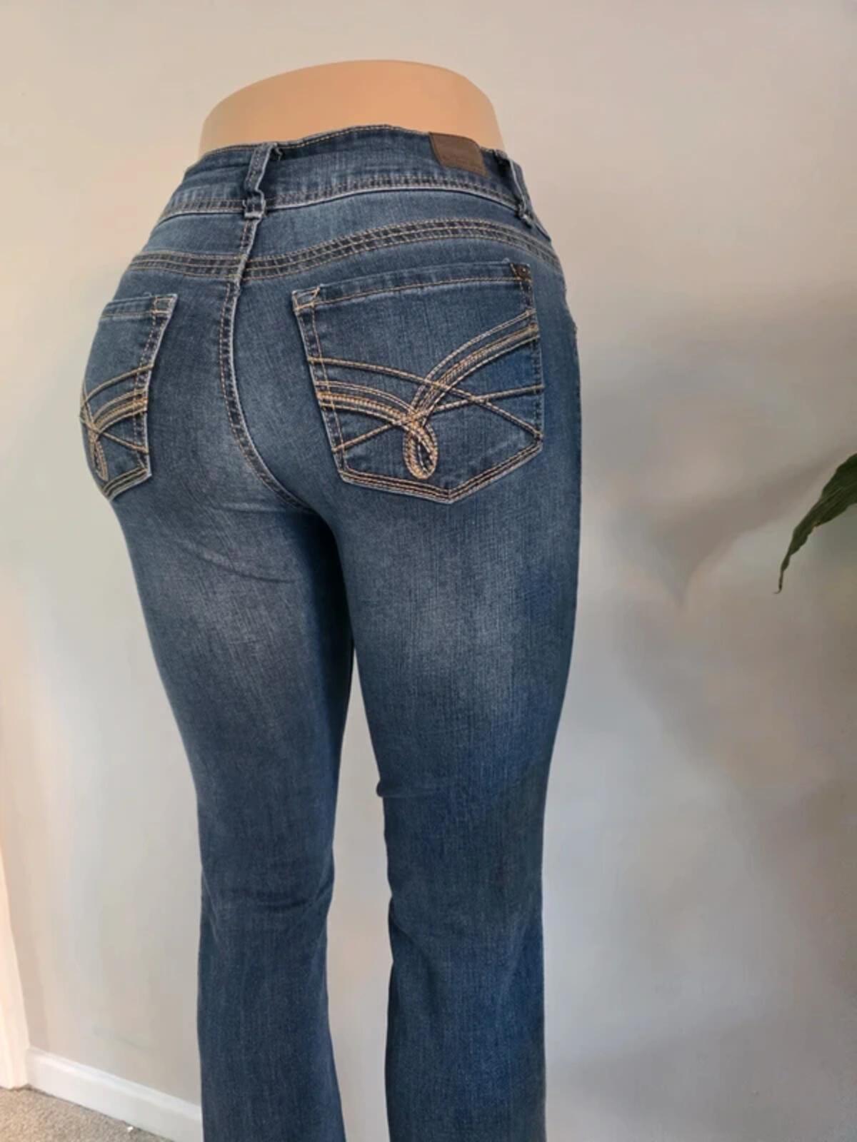 Vintage Y2K WallFlower Low Rise Bootcut Jeans UK Size 8 Tall
