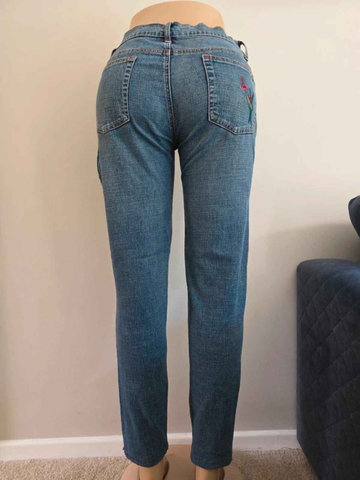 X-Mail Petite Mid Rise Slim Vintage Y2K Jeans UK Size 8