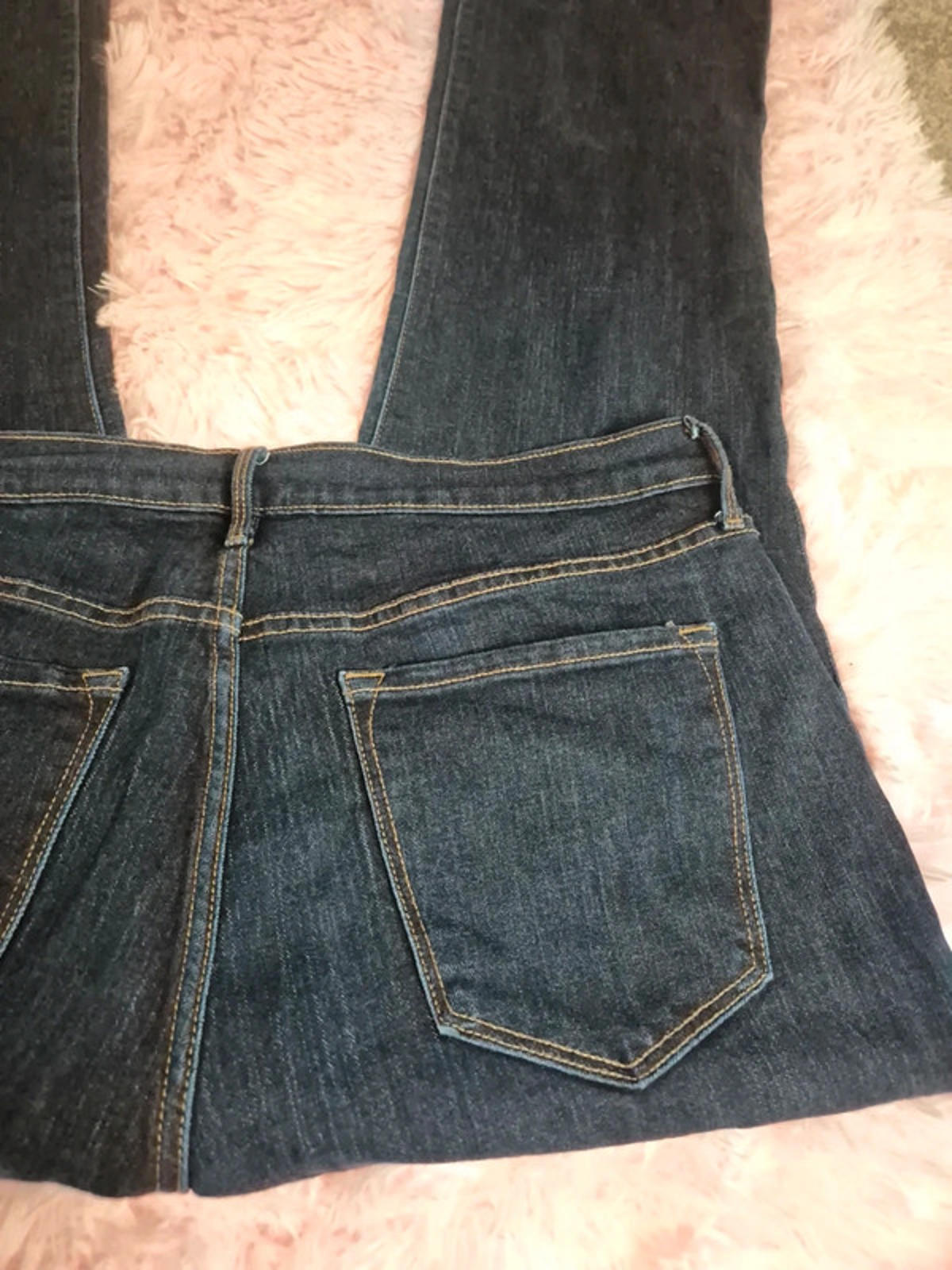 Vintage Y2K Old Navy Curvy Bootcut Jeans Mid Rise UK 14 Tall
