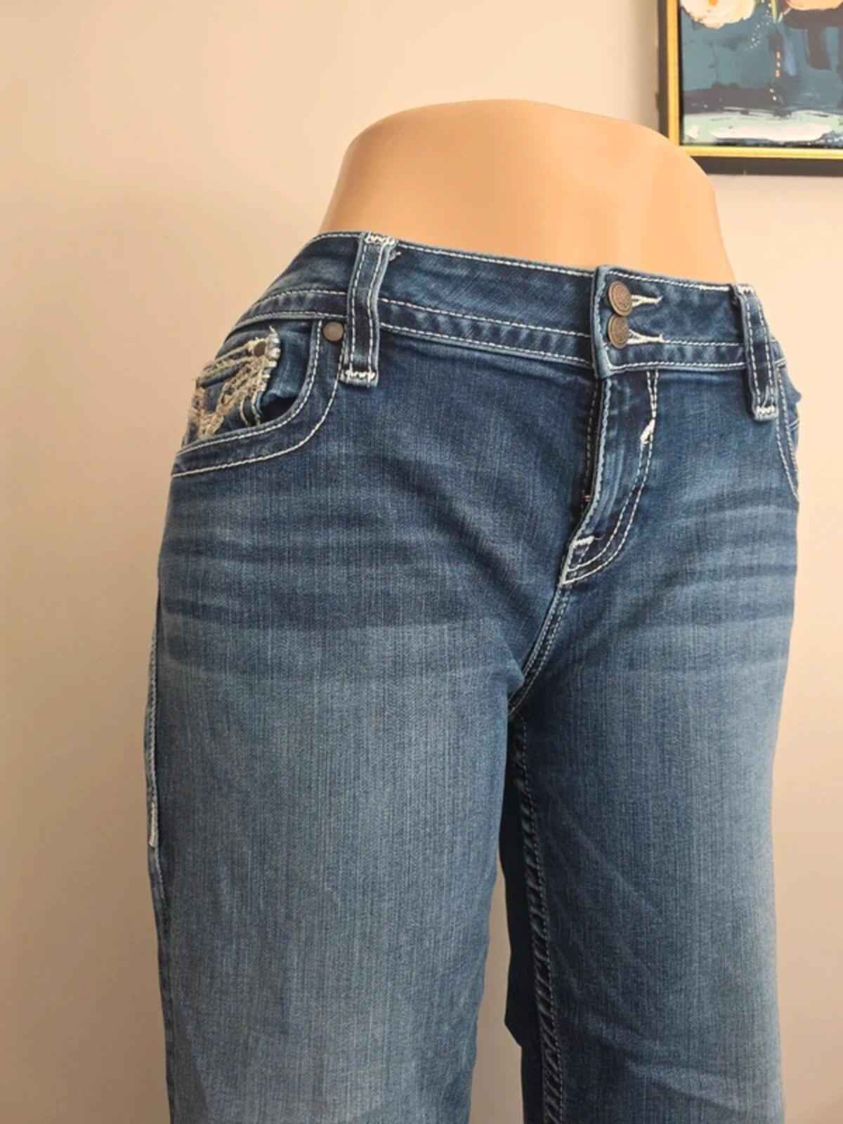 Vigoss Mid Rise Capri Vintage Y2K Jeans UK Size 18