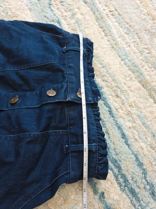 Japanese High Rise Denim Mini Skirt UK Size 4/6