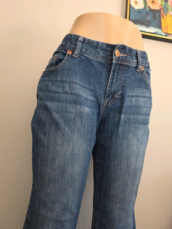 Maurices Mid Rise Flared Vintage Y2K Jeans UK Size 10/12 Petite