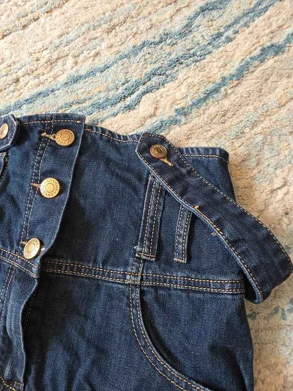 Anyone High Waisted Denim Mini Skirt with Belt UK Size 6
